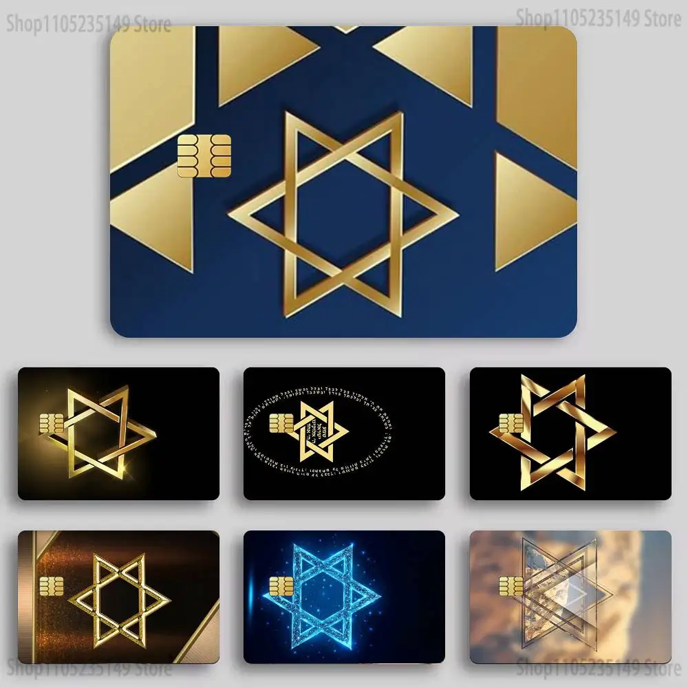 Jewish star  Credit Debit Bank Film Skin Sticker Front Cover