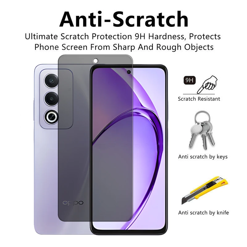 For OPPO A3 Pro Glass For OPPO A3x A3 Pro Global Tempered Glass Anti Peep Privacy Screen Protector For OPPO A3 Pro Film