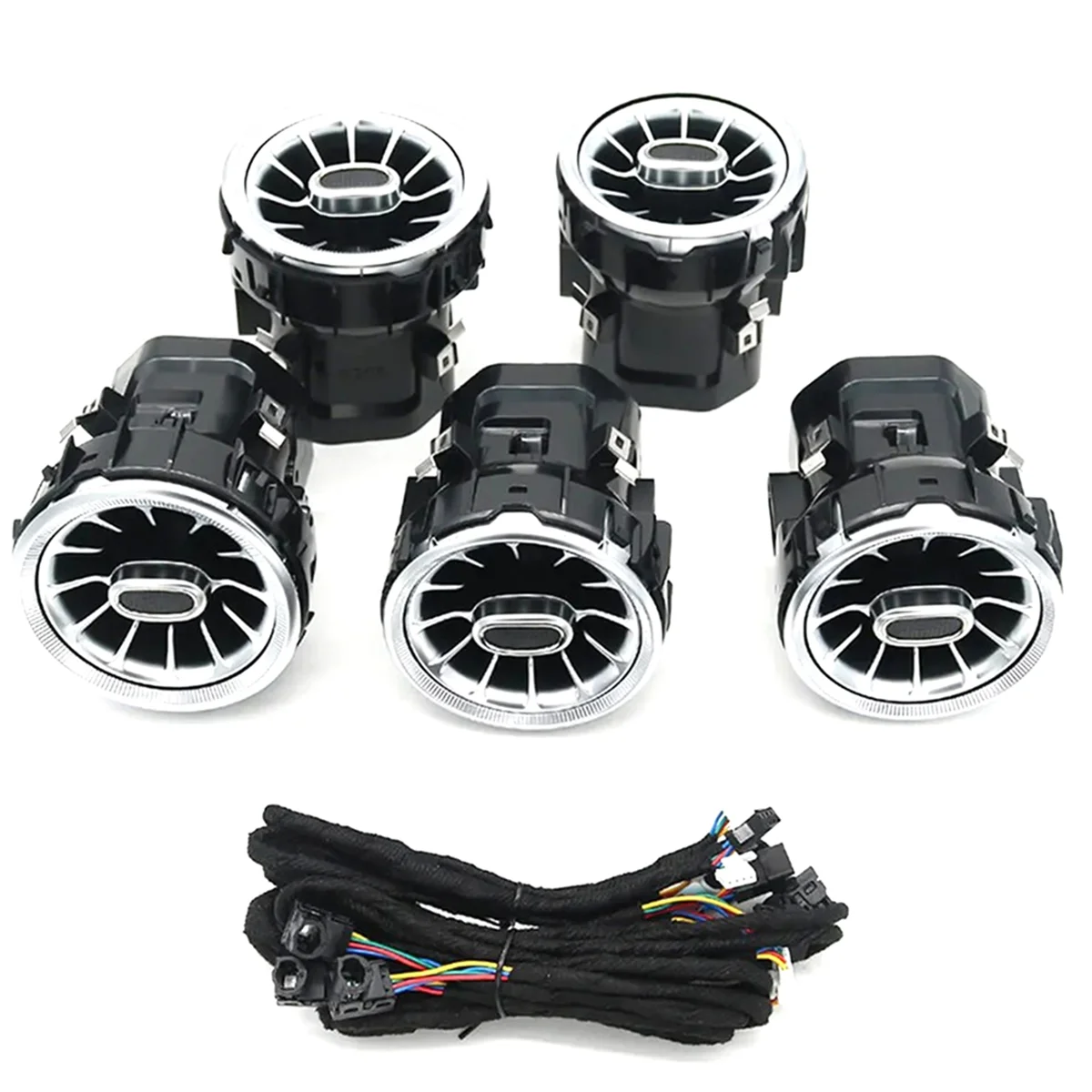 

Car Front LED Air Outlet Vents Turbine Nozzle Ambient Light New Arrivals 2015-2021
