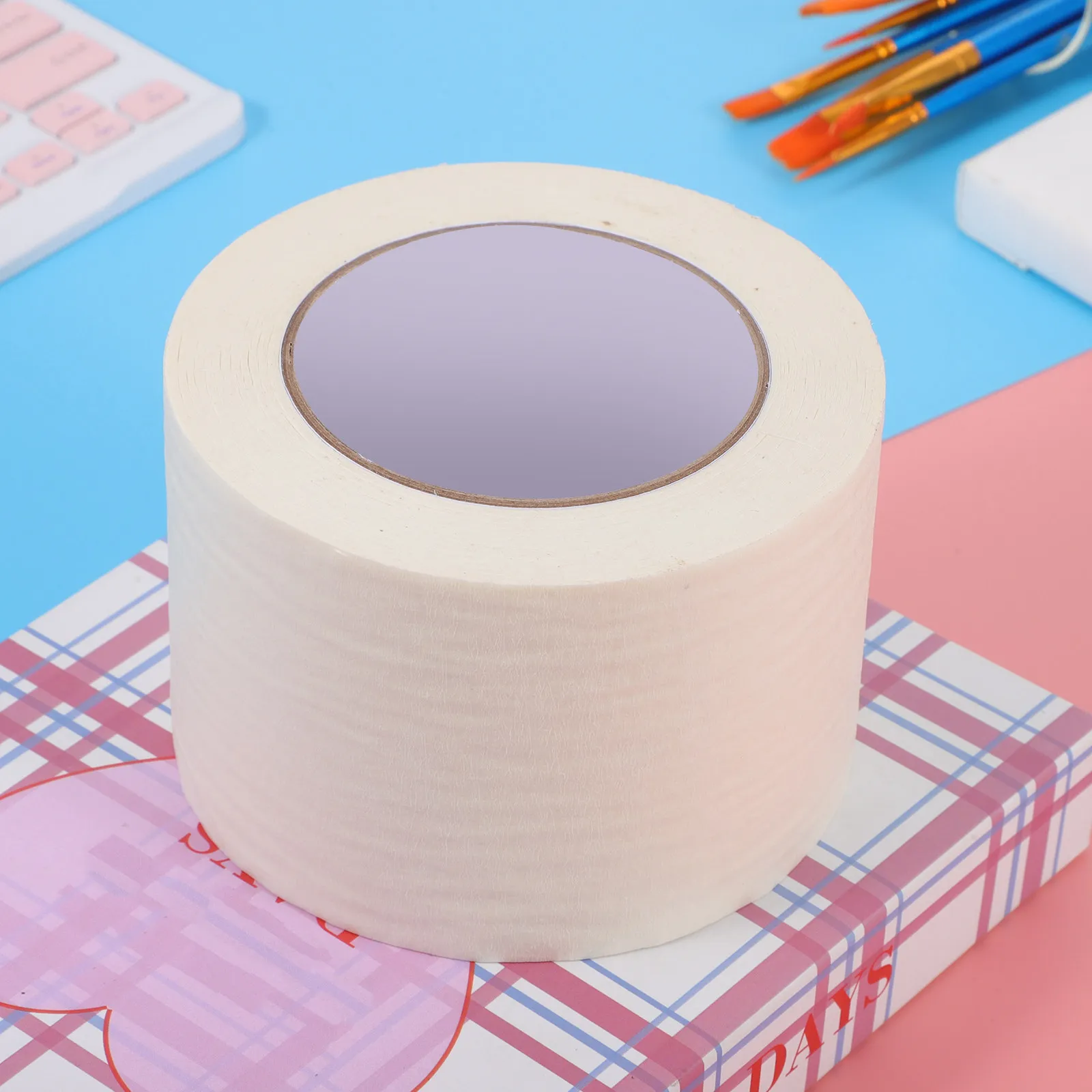 

1 Roll White Wide Masking Tape High Adhesion Painter Tape for Walls Labeling Craft General Purpose Taping Masking Tapes
