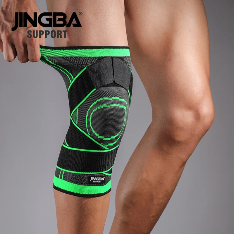 JINGBA-Genouillères de protection pour sports de plein air, bandage de sécurité, orthèse de soutien, volley-ball, basket-ball, chaud, ORT, année 2020