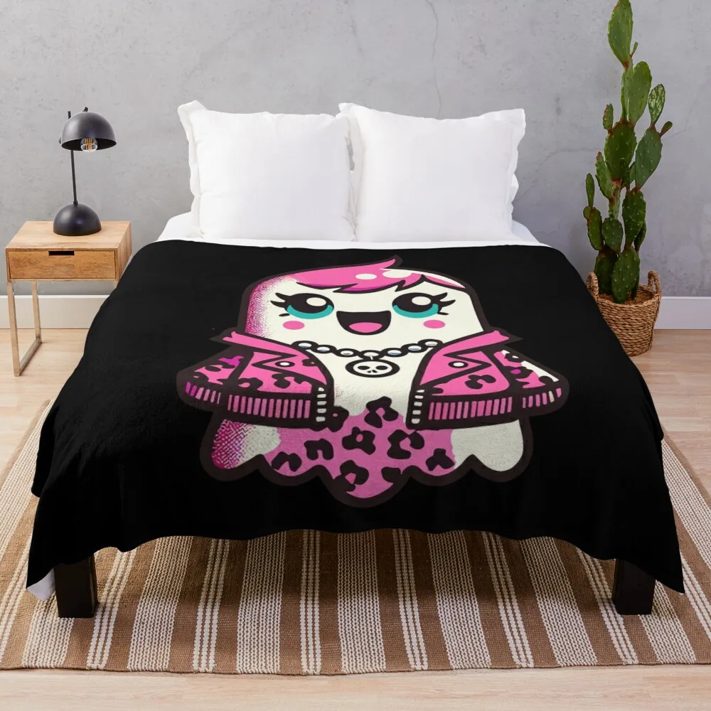 Funny Glamor Ghoul Eye-catching Halloween Throw Blanket for sofa Beach Summer Beddings Blankets