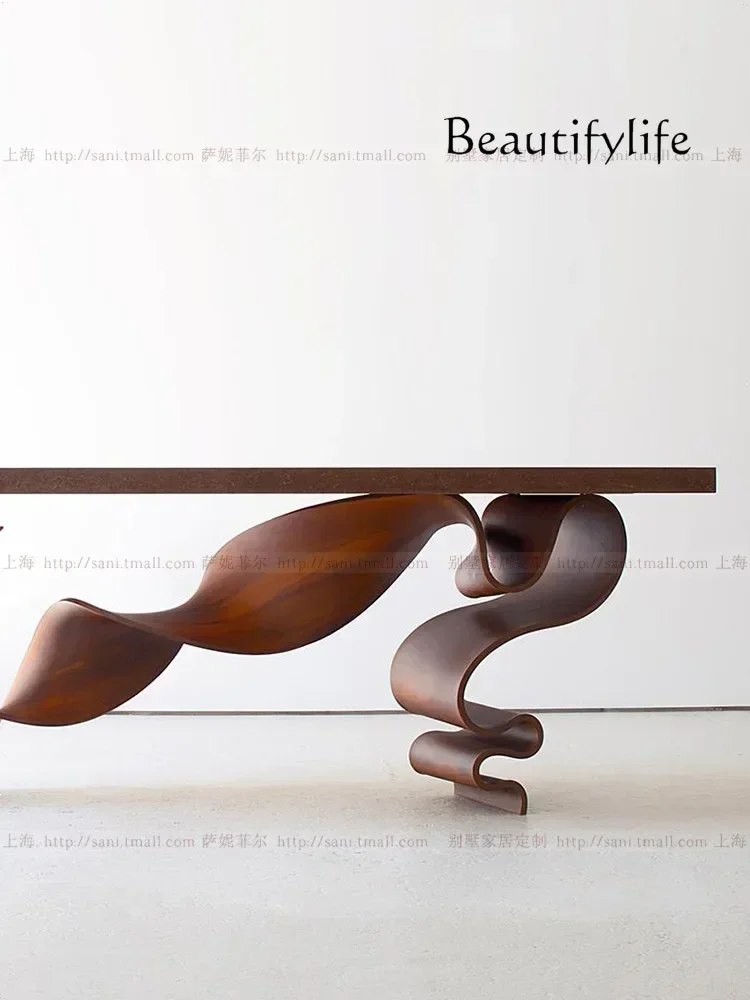 BJ Table Personality Creative Long Table House Silent Style Solid Wood Porch