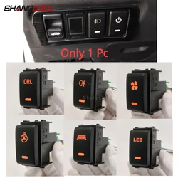 Car LED Light Front Fog Light Switch Rear Fog Lamp Push Button with wire For Nissan Qashqai Tiida X-TRAIL Patrol Y62 2008 - 2015