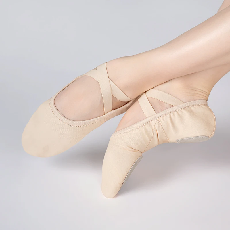 Ballerine per le donne scarpe da ballo per balletto con suola divisa pantofole da ballo per pratica di balletto elastico per adulti