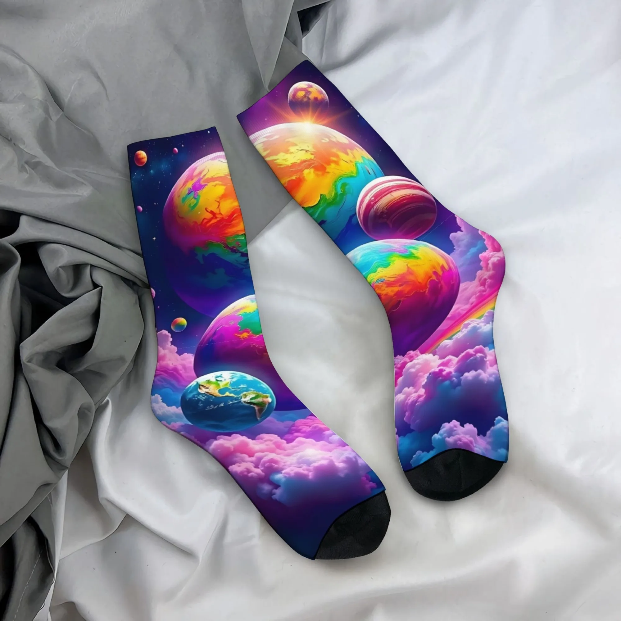 

Fantasy Universe Planet Socks Casual Fashion Men's Socks Harajuku Style Retro Street Hip-Hop Funny Socks Novelty Party Gifts