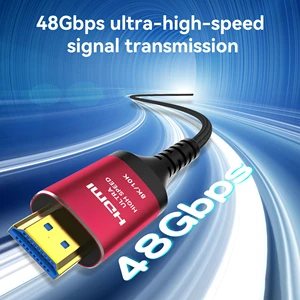 Uzun kablo 8K HDMI 2.1, 48gbps, örgülü kablo-yüksek hızlı 4K @ 120 Hz ve 8K @ 60hz, Roku TV/PS5/PS4/HDTV/RTX 3080 3090 ile geriye dönük uyumlu 6 Büyük satış-uzun hdmı kablosu-no. 1