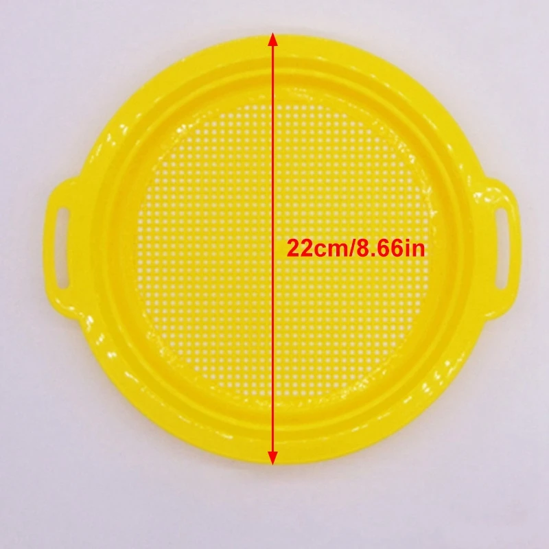 ABWE-4PCS إيقاف منخل الرمل للشاطئ الرملي، مجموعة من 4 قطع أحمر أزرق أصفر أخضر للأطفال الصغار