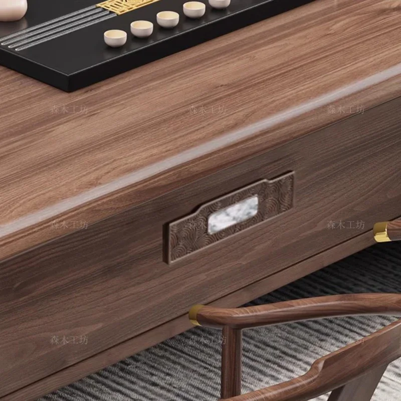 Mini tea Table Woodn Adjustment Drawer Desk Plate Study Table With 4 Chairs wood Desk decorations Office Reception Desks