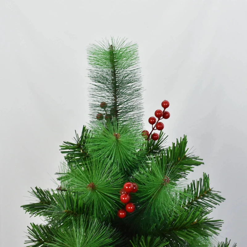 2025 شجرة عيد الميلاد الفاخرة الجديدة المشفرة الدائمة صديقة للبيئة الصنوبر إبرة الفاكهة الحمراء عطلة ترتيب غير تساقط #3