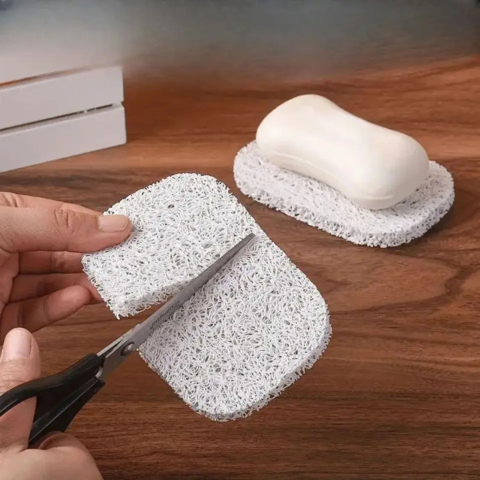 حامل صابون PVC موفر فعال للصابون مع نظام تصريف ذاتي، مثالي لتنظيم الدش وتنظيف الحمام #1