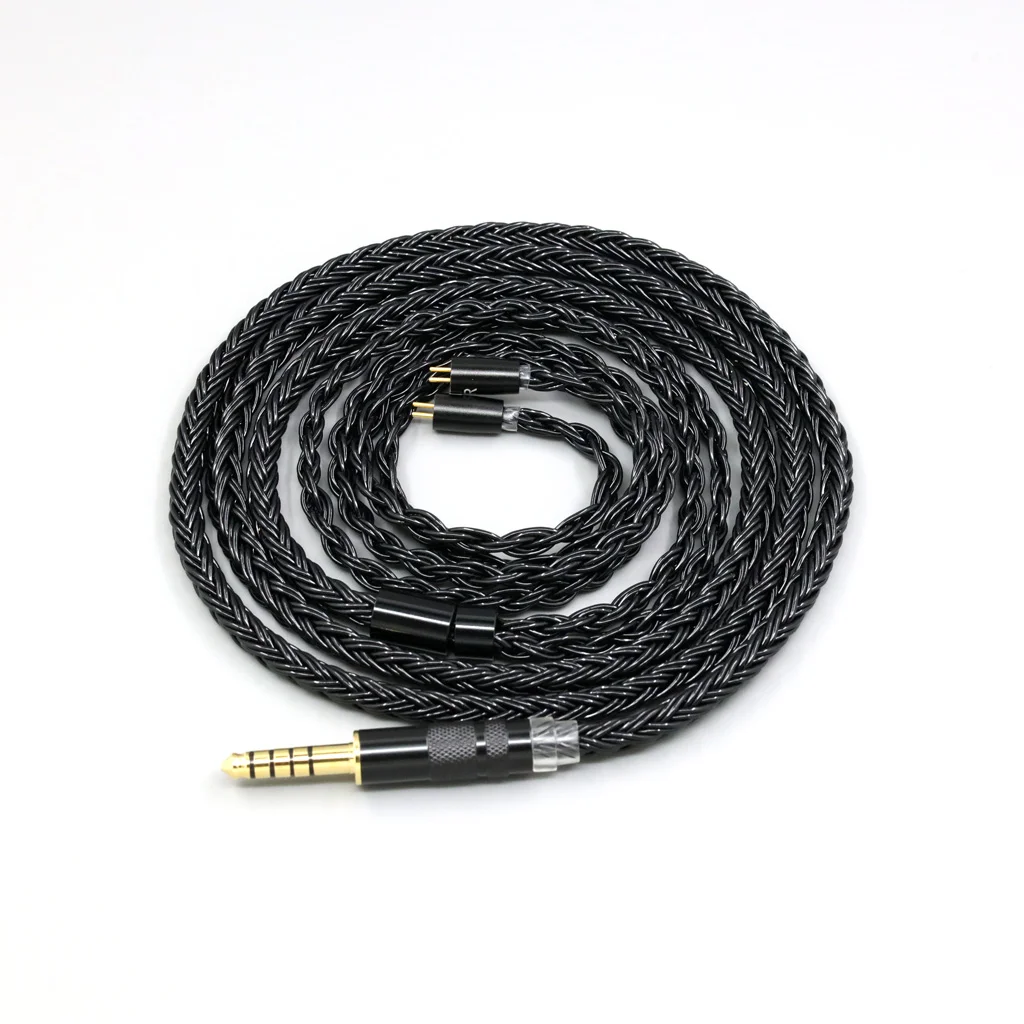 

Earphone Cable For IEM JH Audio JH16 JH5 JH7 JH1 JH11 Pro JH10X vinta Braided Black Sliver Plated 16 Core 0.78mm Flat Step 8878