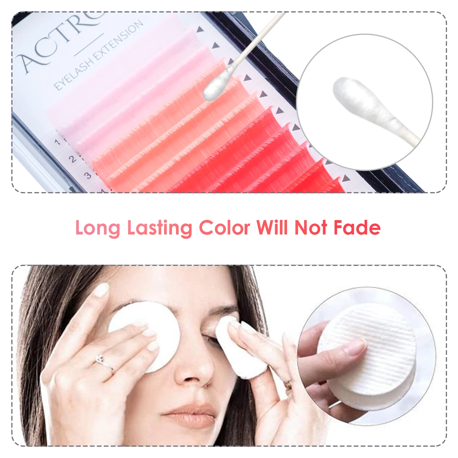 ACTROL Ombre Lashes Easy Fan Volume Eyelash Extension C/D Curl Gradient Colored False Lash Extensions Makeup Tools