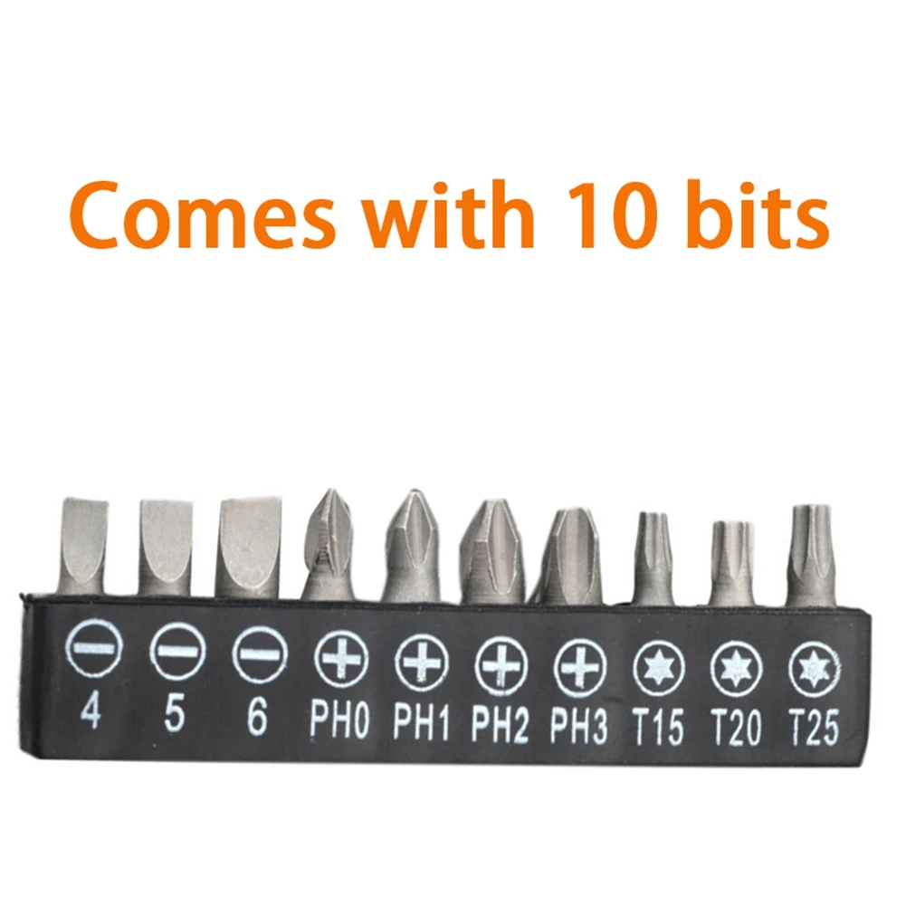 A21Q -Magnetic Screwdriver Set, 11 Pieces, 110 Mm, Mini Ratchets And With 1/4 Inch, 10 Models, Screwdriver Bits