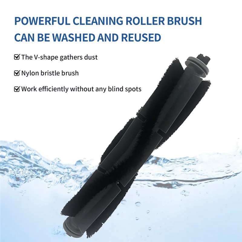 M04K 2Pcs Vacuum Main Brush For Airrobo T20 Robot Vacuum Cleaner Replacement Spare Parts Washable Roller Brush