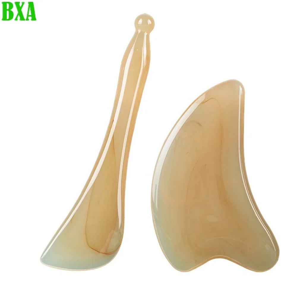 2PCS Multifunctional แผ่นขูดนวดขูด BOARD พิเศษสําหรับ Face Beauty Stick Meridians Face Beauty NATURAL OX Horn