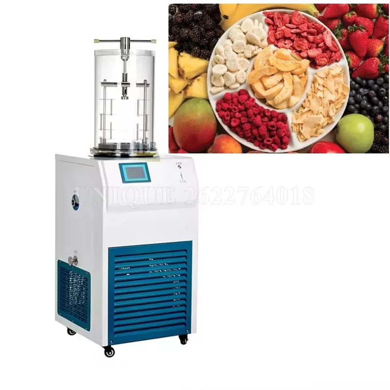 Commercial Vacuum Lyophilizer Freeze Dryer Fruit Vegetable Food Freeze Drying Equipment Vertical Chemical Freezer Dryer for Lab