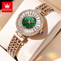 OLEVS 9959 Women's Watch Waterproof Rose Gold Stainless Steel Strap Elegant Luxury Brand Diamond Quartz Women Watch Reloj Mujer