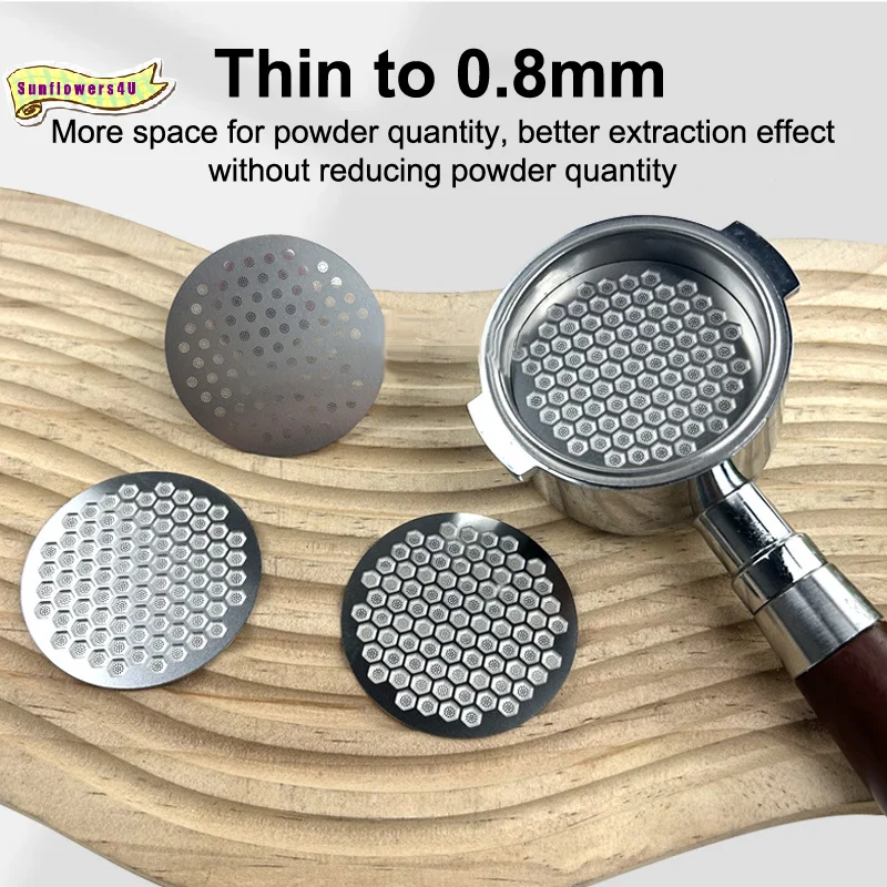 1 Piece Barista DIY Accessories Espresso Puck Screen Coffee Filter 51mm 53mm 58.5mm Portafilter Reusable Holder 0.8mm