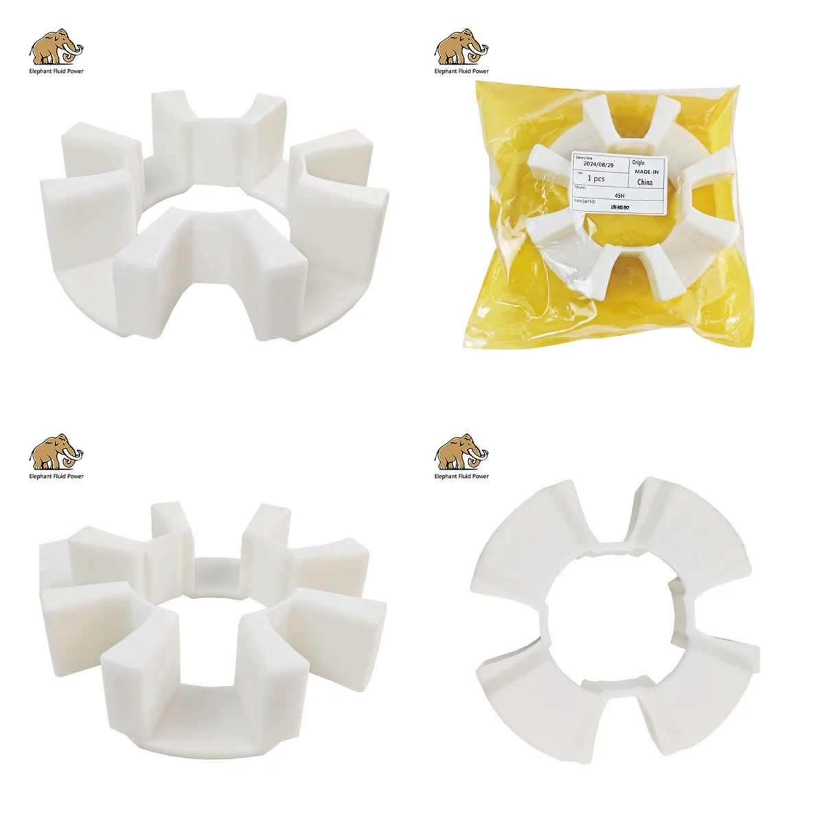 

OEM Quality Hydraulic Pump Parts flexible Rubber coupling 45H White for sale