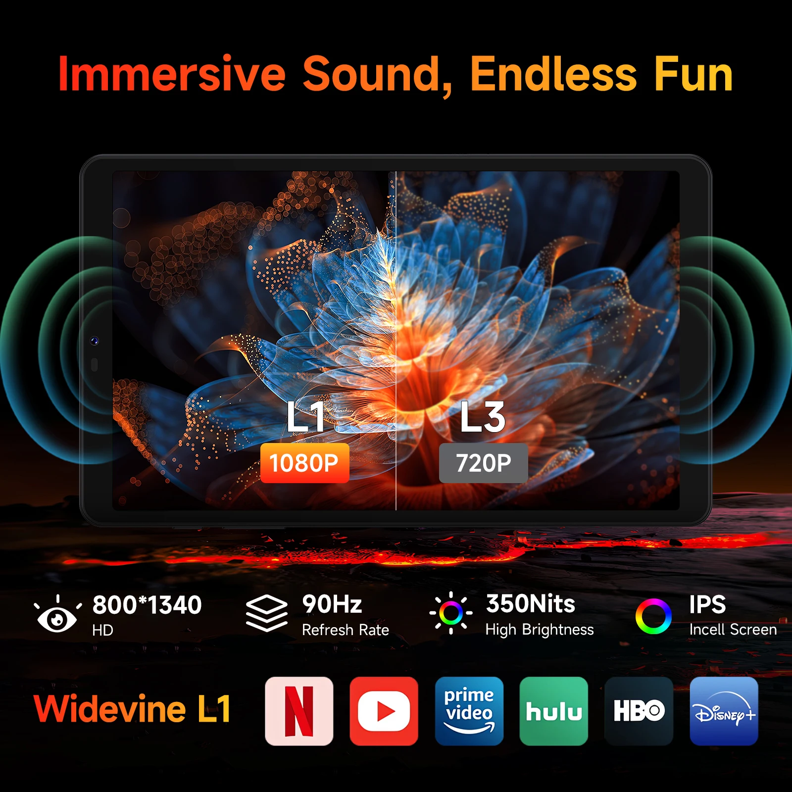 BNCF Bpad Mini SE 8.7" Tablet Android15 16GB(4GB RAM+12GB Virtual RAM)+64GB/128GB Unisoc T615 8 Core Widevine L1 4G LTE 5500mAh