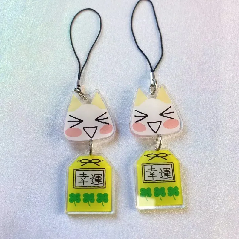Милые-подвески-с-котом-Торо-каваи-короткие-мазки-брелки-с-котенком-ручная-работа-lucky-guardian-акриловая-подвесная-цепочка-украшение-для-ключей-в-виде-карты