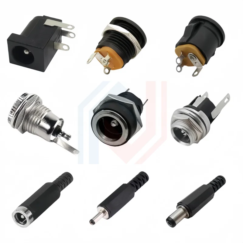 DC Connectors 5.5x2.1mm 3.5x1.3mm DC Power Plug Male Female Jack Socket Nut Panel Mount DC Power Adapter Connector 5.5*2.1