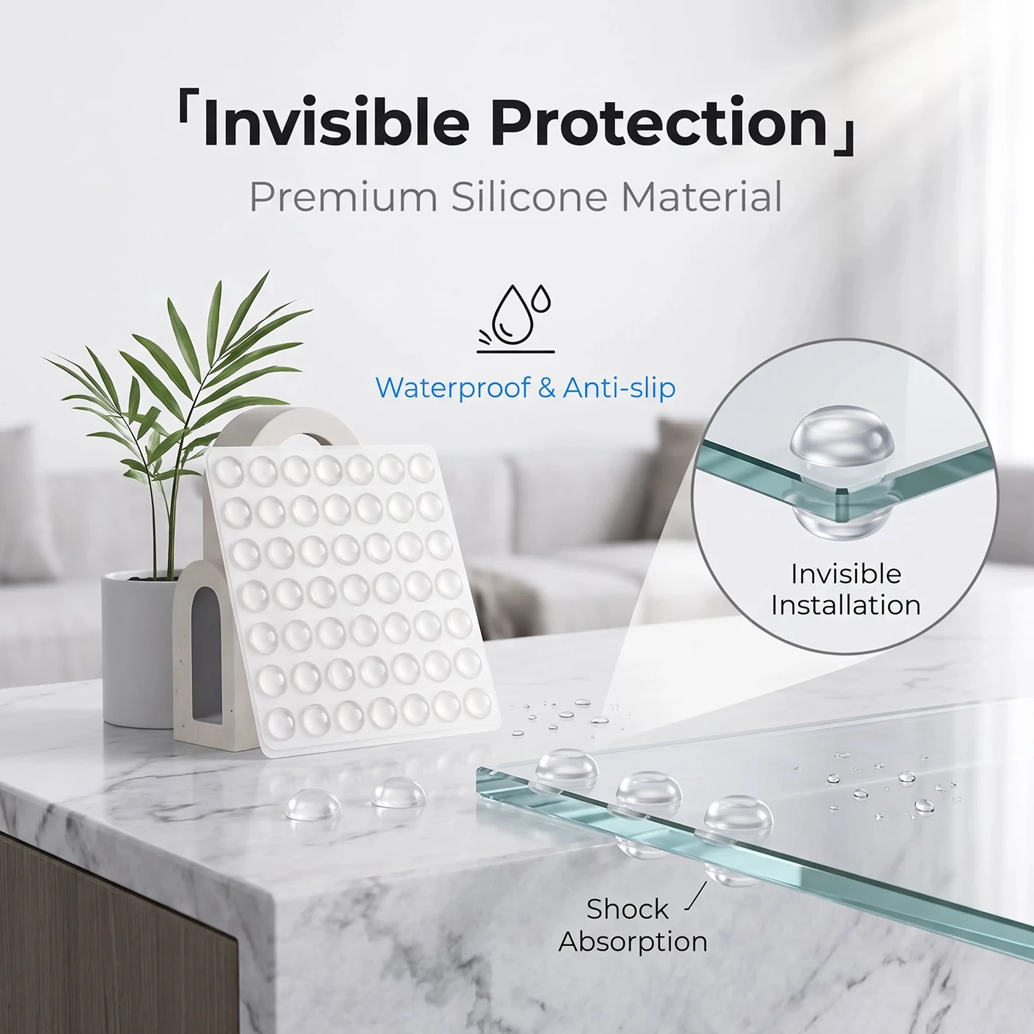 Transparent Silicone Anti‑Slip Bumper Dots Self‑Adhesive ShockAbsorbing Waterproof Feet Pads for HIFI Audio Equipment Protection