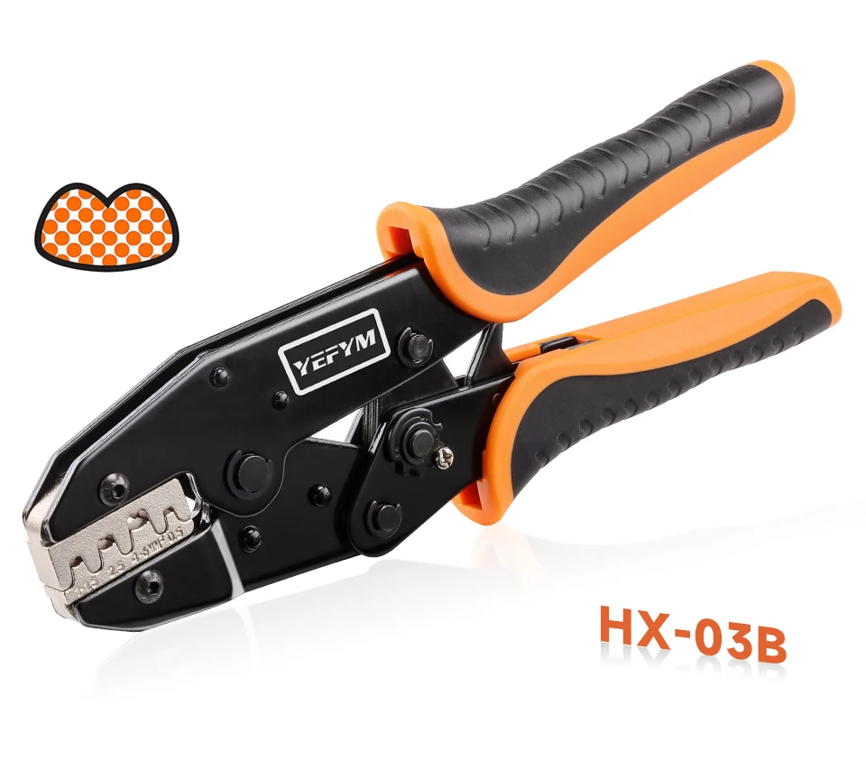 Crimpzange für nicht isolierte offene Zylinderklemmen HX-03B Ratschenzange AWG 20-10 (0,5–6 mm2) für 2,8/4,8/6,3-Steckverbinder – Detail 2