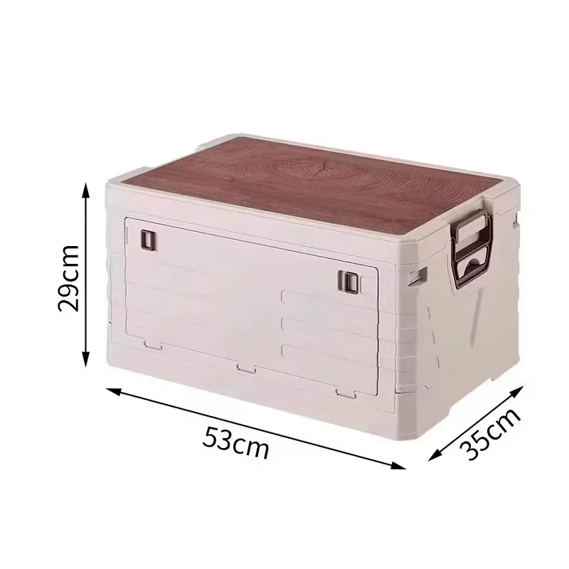 Outdoor camping storage box table folding camping finishing car picnic box table trunk storage box