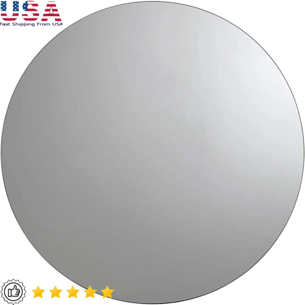 

Circular Stainless Steel Bathroom Medicine Cabinet with Mirror 90 Degree Pivot Hinge Wall Mounted Storage Solution Fully