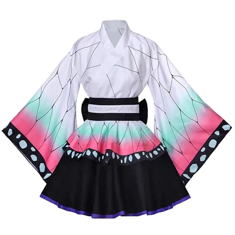 Halloween Cosplay Costume Dress Demon Maid Kimono Inosuke Role Play Stage  Outfit Anime Cartoon Female Party Uniform Maid Dress