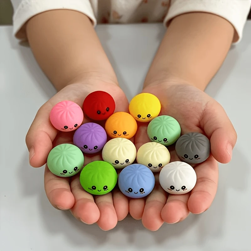 10 Stück Mini-Dumpling Squishy Weiche Langsam Aufsteigende Quetsch-Spielzeuge Kawaii Anti-Stress Entspannungs-Fidget-Spielzeug Niedliches Geschenk – Detail 5