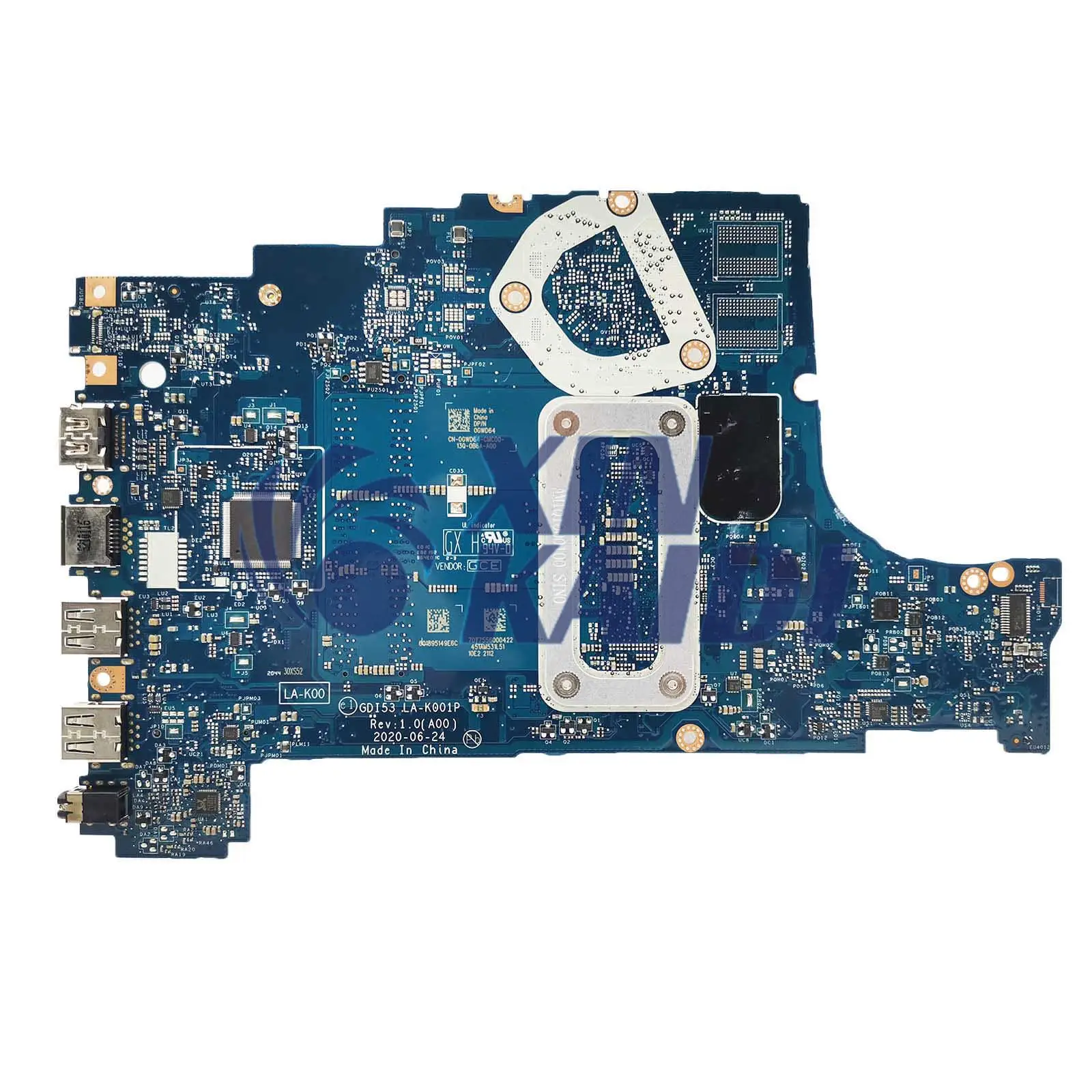 Notebook Mainboard For Dell Inspiron 15 3501 LA-K001P CN-0GWD64 0DRFWY Laptop Motherboard CPU R7-3500U 100% Test OK