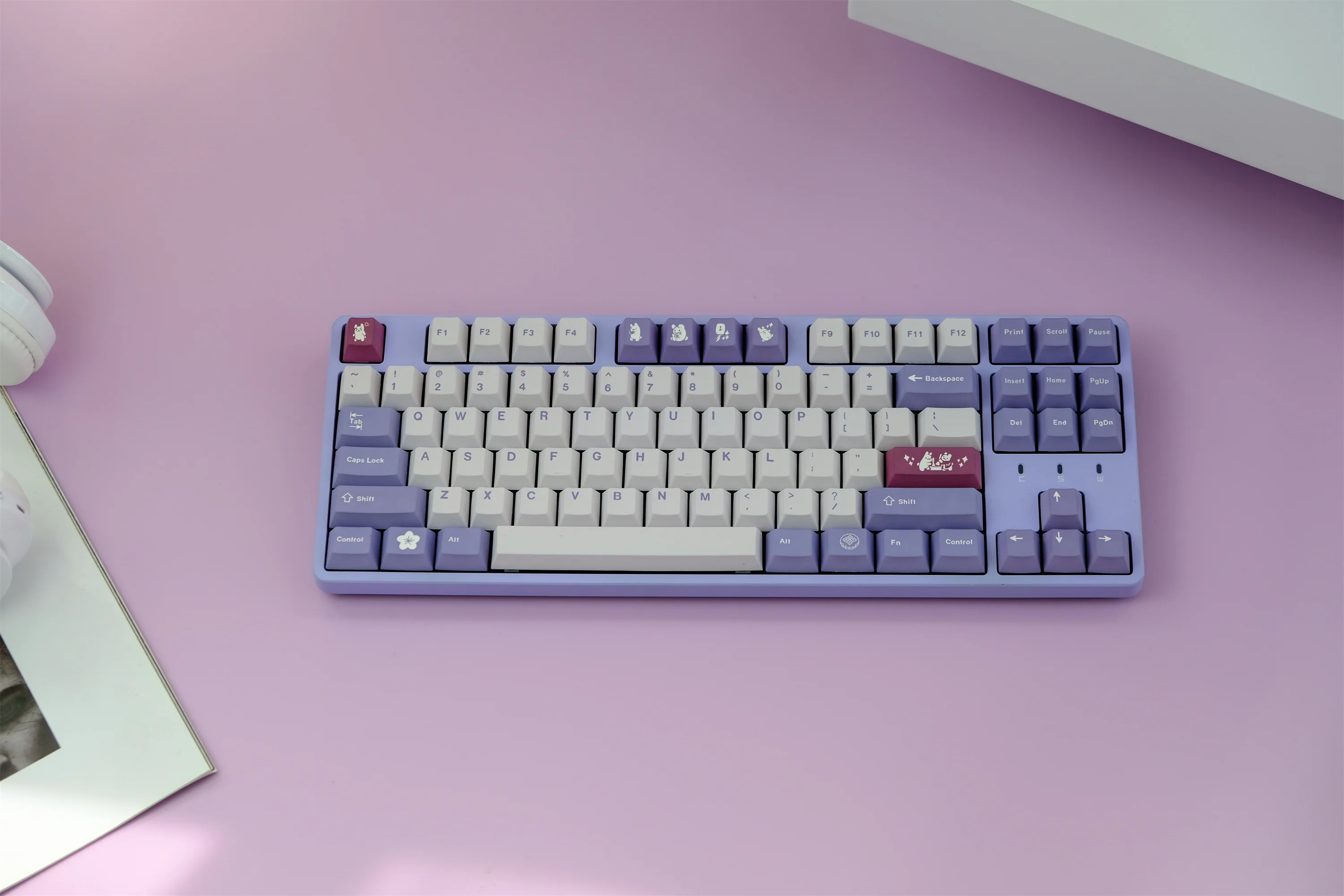 

GMK Rabbit Keycaps, 134 Keys PBT Keycaps Cherry Profile DYE-SUB Personalized GMK Keycaps For Mechanical Keyboard