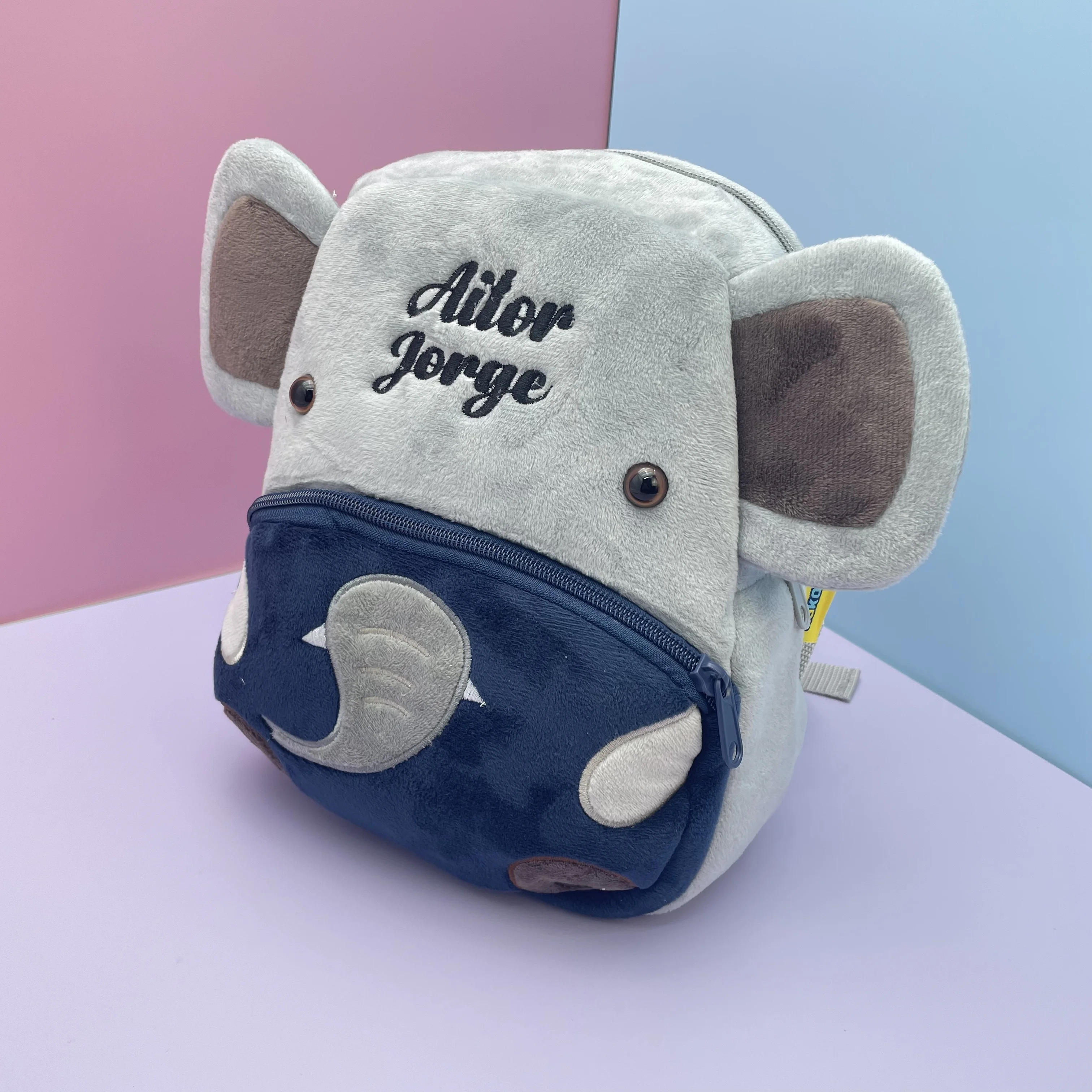 Personalisierter Kinderrucksack mit Namen Kleinkind-Reisetasche Tier-Design Kindergarten-Schultasche Geburtsgeschenk – Detail 5