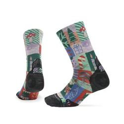 ZEALWOOD Merino Wool Running Socks Men's Women's Trail Run Trekking Hiking Cushion Sports Socks Compression Breathable Outdoor