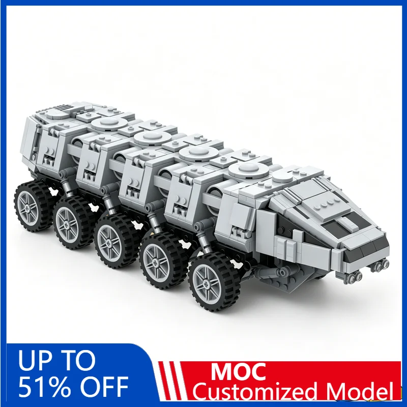 NEW 1250PCS Hcvw A9.2 Juggernaut Transport Sci-Fi Vehicle Building Blocks Diy Educational Assembly Toy Collection Display Gift
