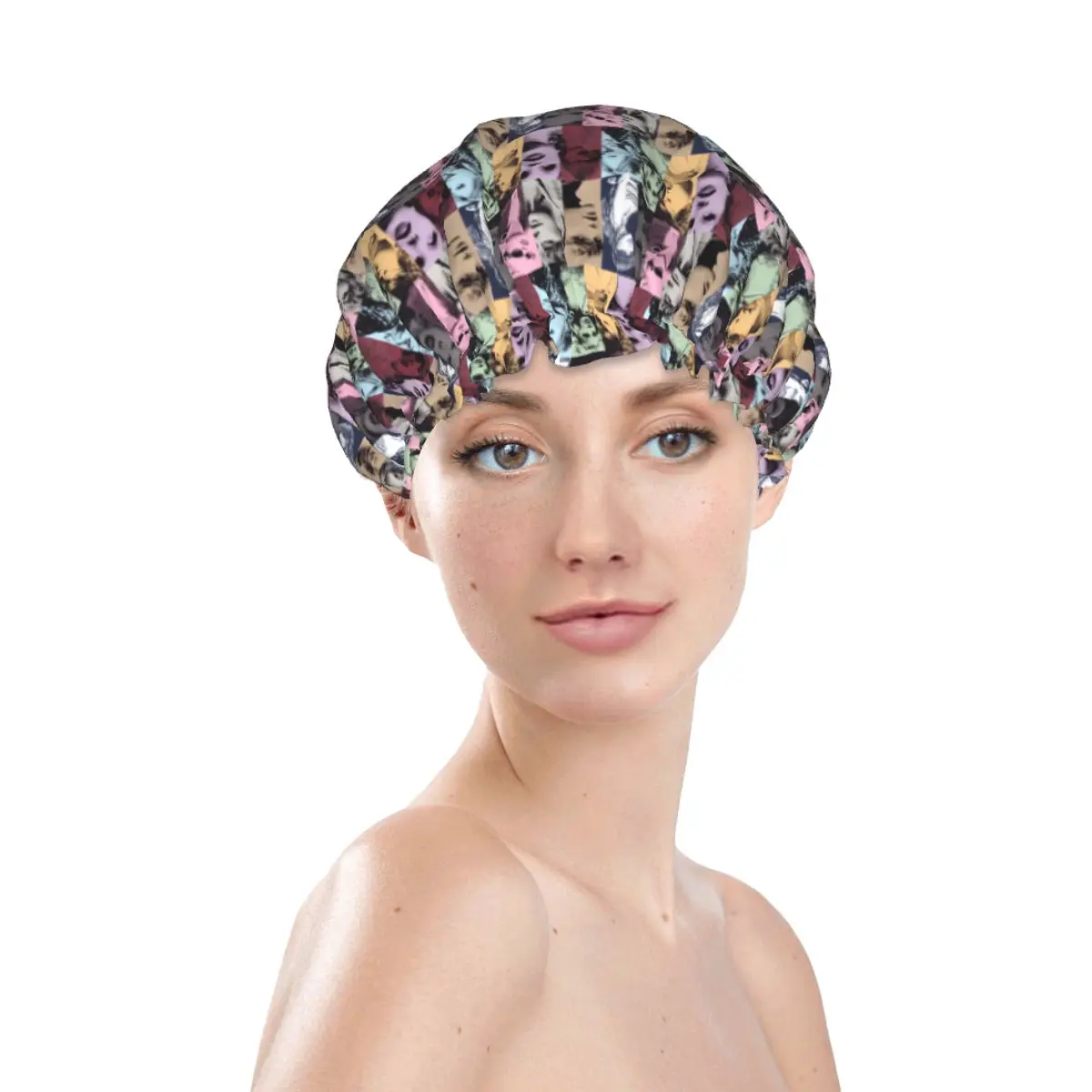 Custom Concert Movie Music Singer Taylor Eras Shower Cap Women Reusable Waterproof Large Size Bath Caps for Long Hair