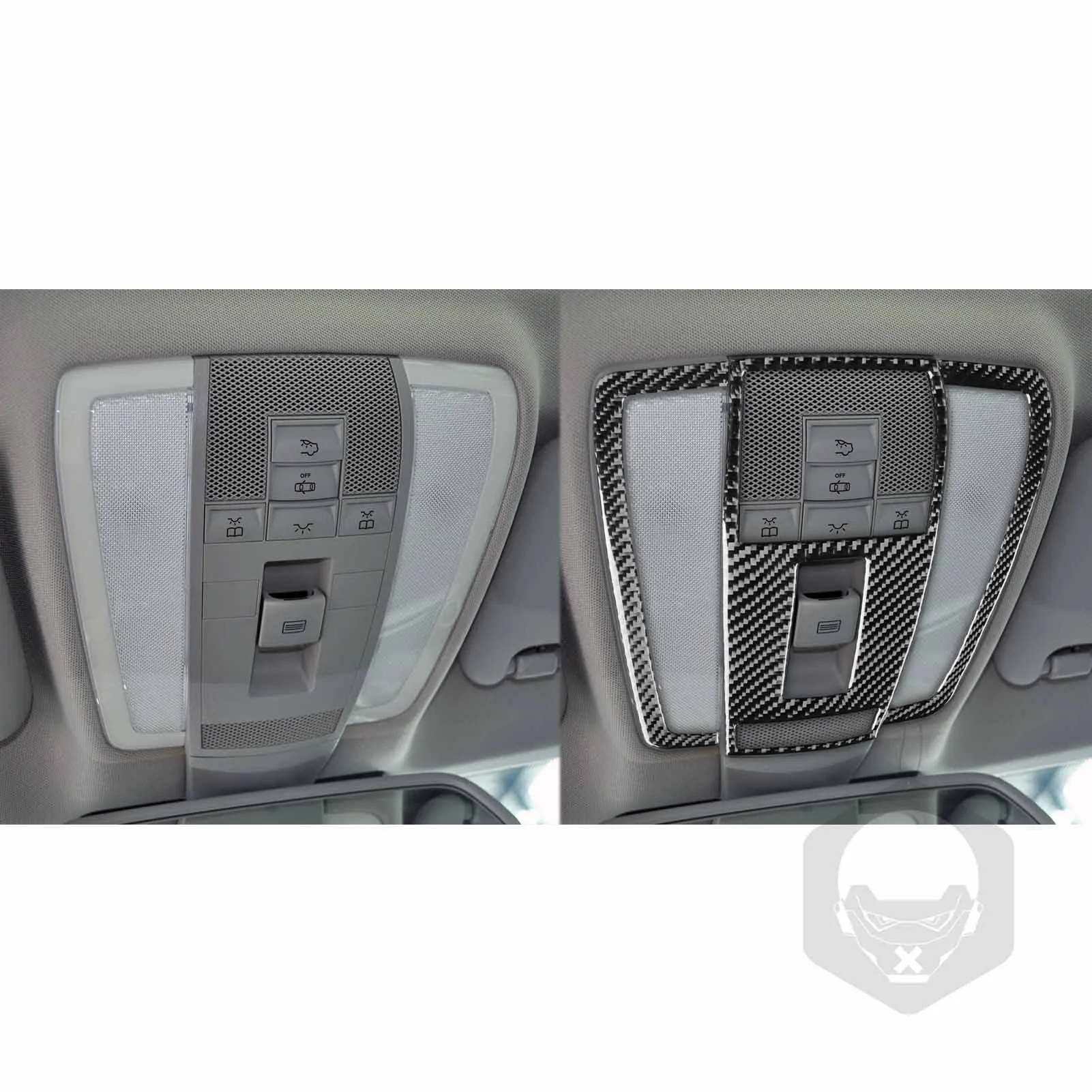 Carbon Fiber For Mercedes-Benz E-Class W212/S212 2011-2015Car Reading Light Frame Trim Customizable Sticker Interior Accessories