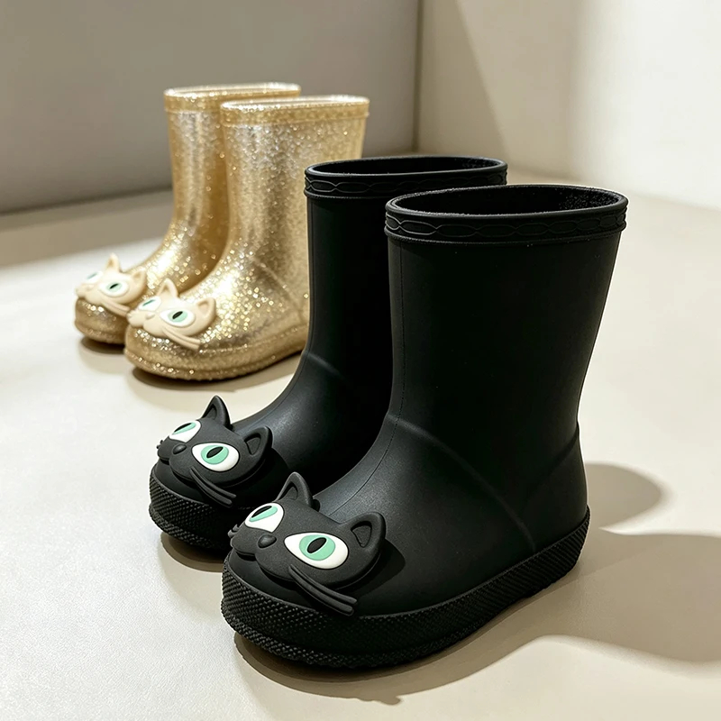 Toddler Rain Boots for Boys Girls Waterproof t Cute Animal Design Kids Rain Shoes Rubber Sole Outdoor Children's Rain Footwear