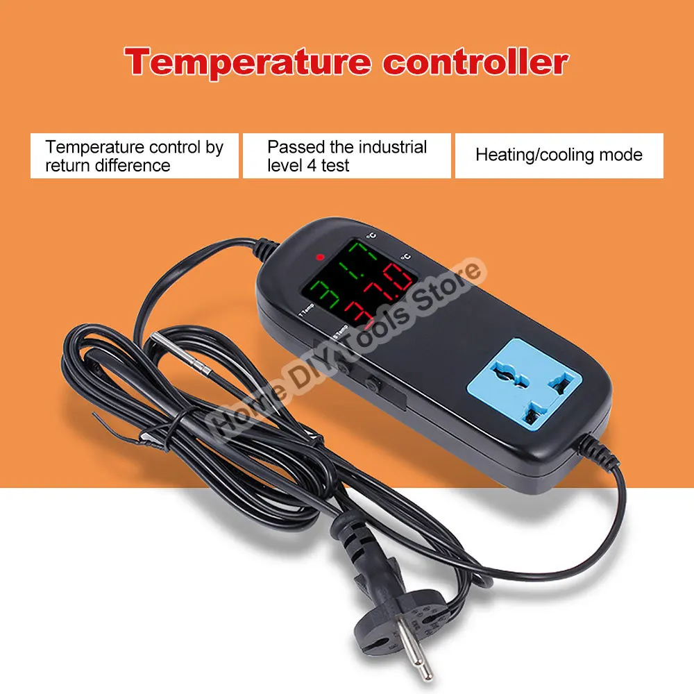 MH-2000 Heating and Cooling Digital Temperature Controller Thermostat AC90V~ 250V Socket LED Smart Digital Thermostat Regulator