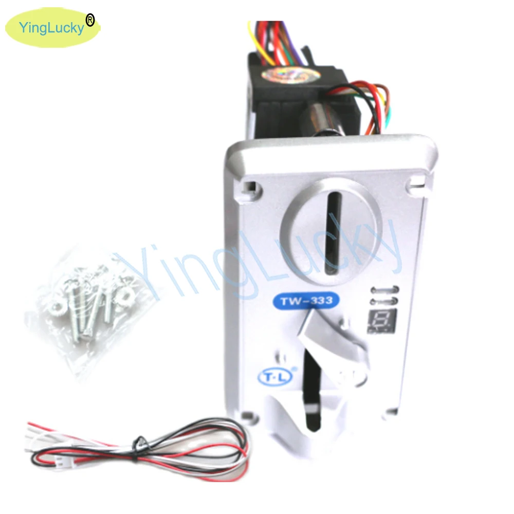 YingLuck Coin Acceptor Electronic Roll Down Coin Acceptor Selector Mechanism of Video Game Accessories Mech Arcade Ticket Redemp