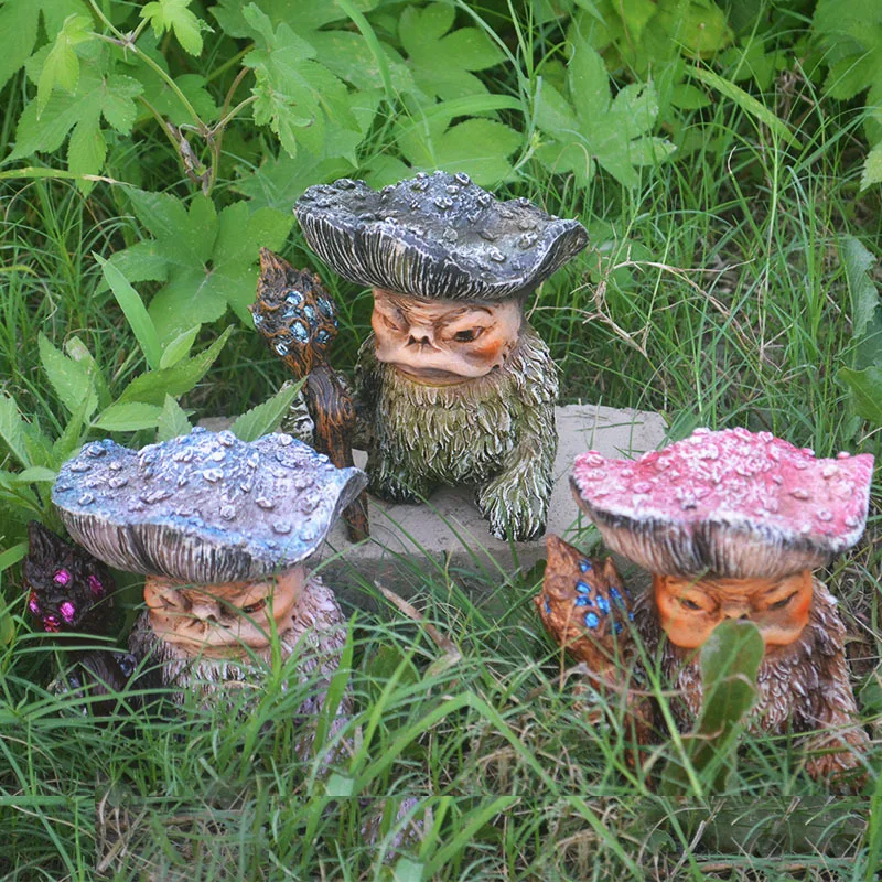 جديد خرافة الفطر الوحش قزم شامان معالج القزم نمط العصرية الراتنج الحرف حديقة المنزل الفن حلية #1