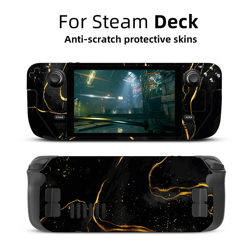 Neueste Schutzaufkleber Vinyl Skin für Steam Deck Konsole Komplettset Aufkleber Verpackungsabdeckung für Steam Deck Zubehör Aufkleber