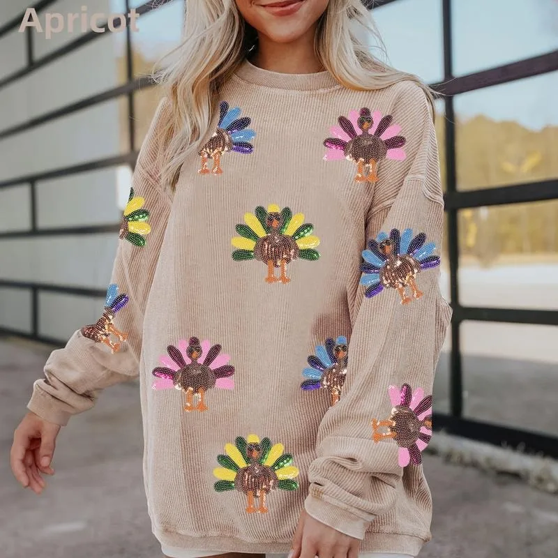 

Women Fashion Printed Sweaters Autumn Winter Chic Tops Female Long Sleeve O-Neck Knitted Pullovers Lady Casual Loose Knitwear
