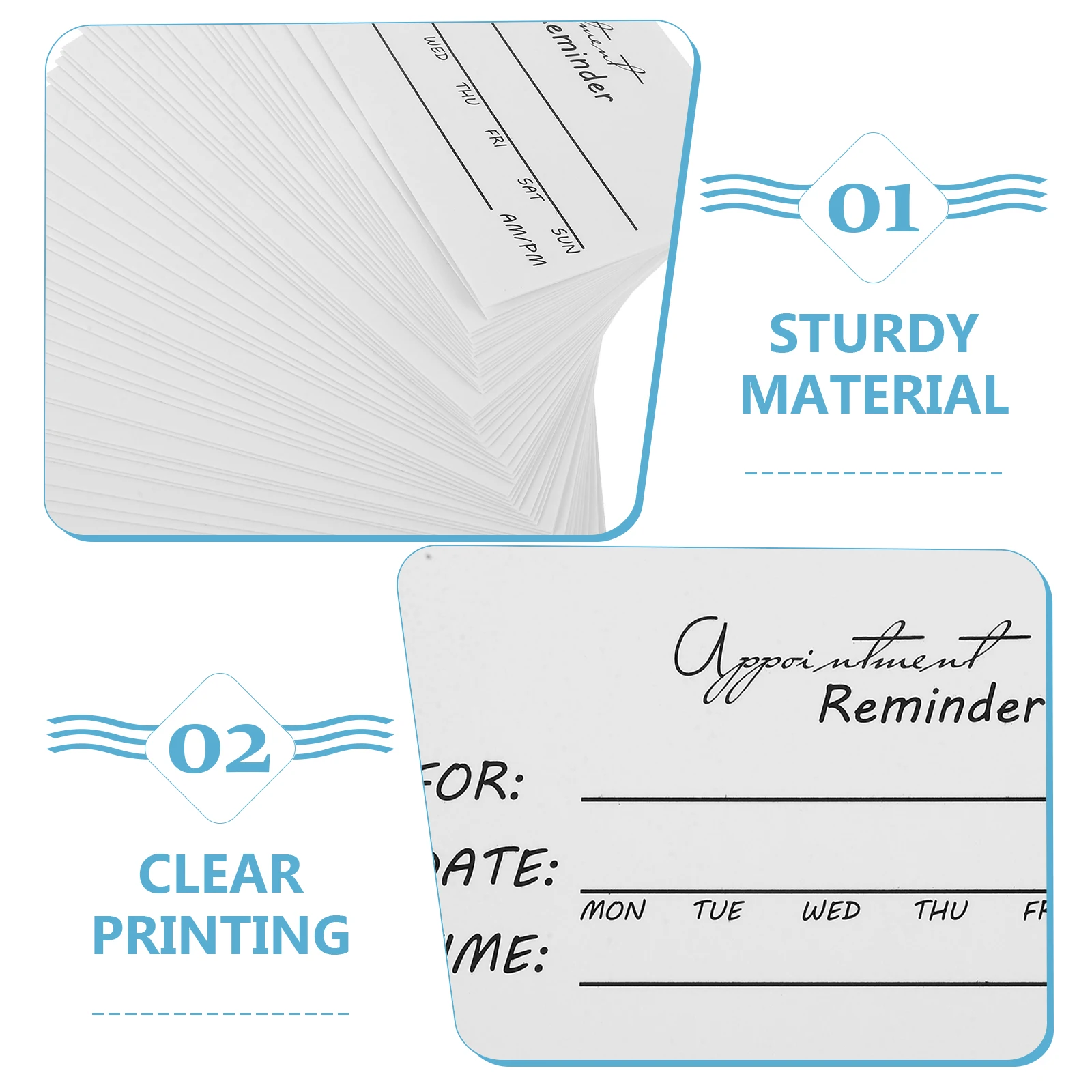 

50pcs Writing Reminder Card Appointment Supply Delicate Paper Card Creative Appointment Reminder Cards For Party Wedding Office