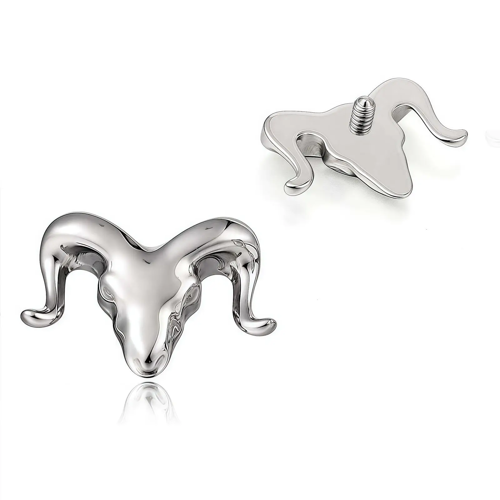 G23 قضيب تيتانيوم Labret الشفاه الأنف مسمار وأقراط للنساء ASTM F136 ثقب الجسم مجوهرات 16 جرام الزنمة الغضروف أقراط