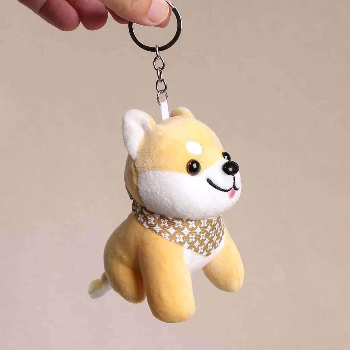 Cartoon Shiba Inu Plüsch Puppe Schlüsselanhänger Lebensechte Tier Welpen Plüsch Puppe Kreative Rucksack Dekoration Anhänger Nettes Geburtstagsgeschenk