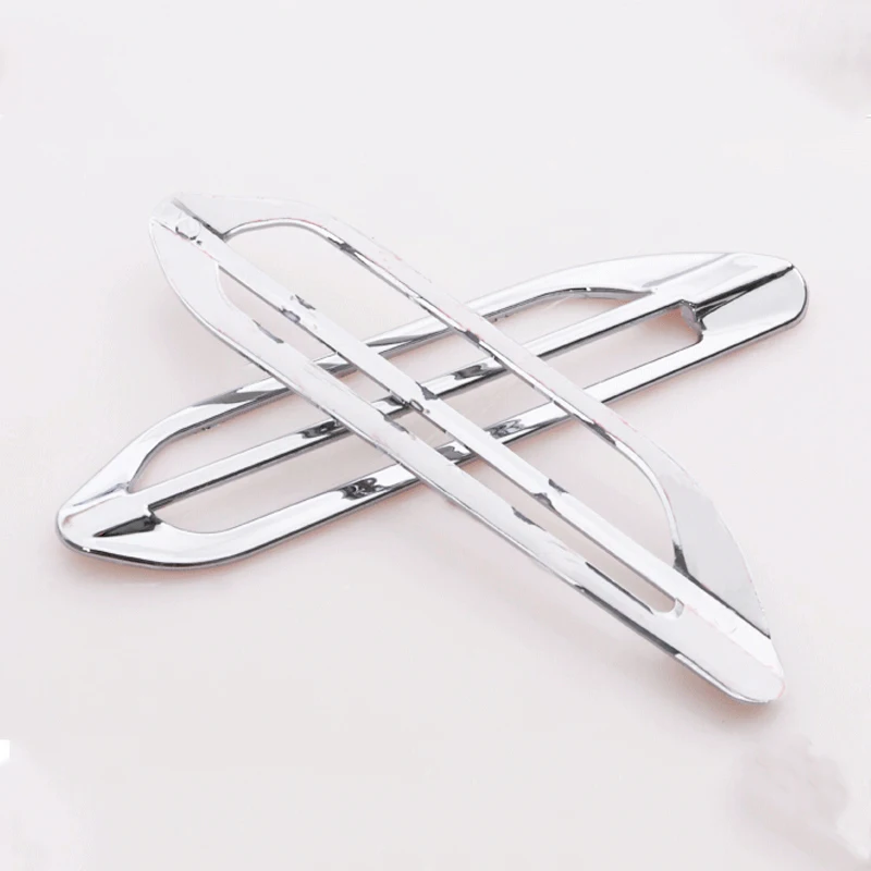 My Good Car 2Pcs ABS Chrome Internal Air Conditioning Vent Trim Sequins Sticker for Peugeot 2008 208 2013 - 2017 Accessories